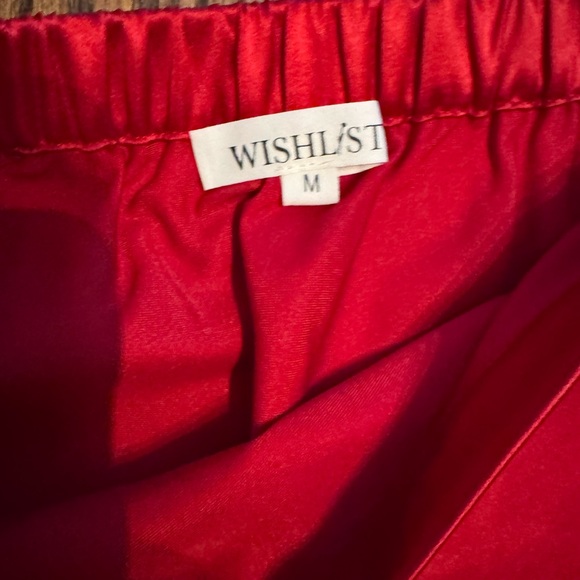 Wishlist Red Skirt - Satin Like Material, Size Medium, NWOT, Soft, Long Skirt - Picture 4 of 8